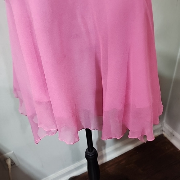 Spencer Jeremy 100% Silk Barbie Pink Tank. Size Large - Picture 6 of 6